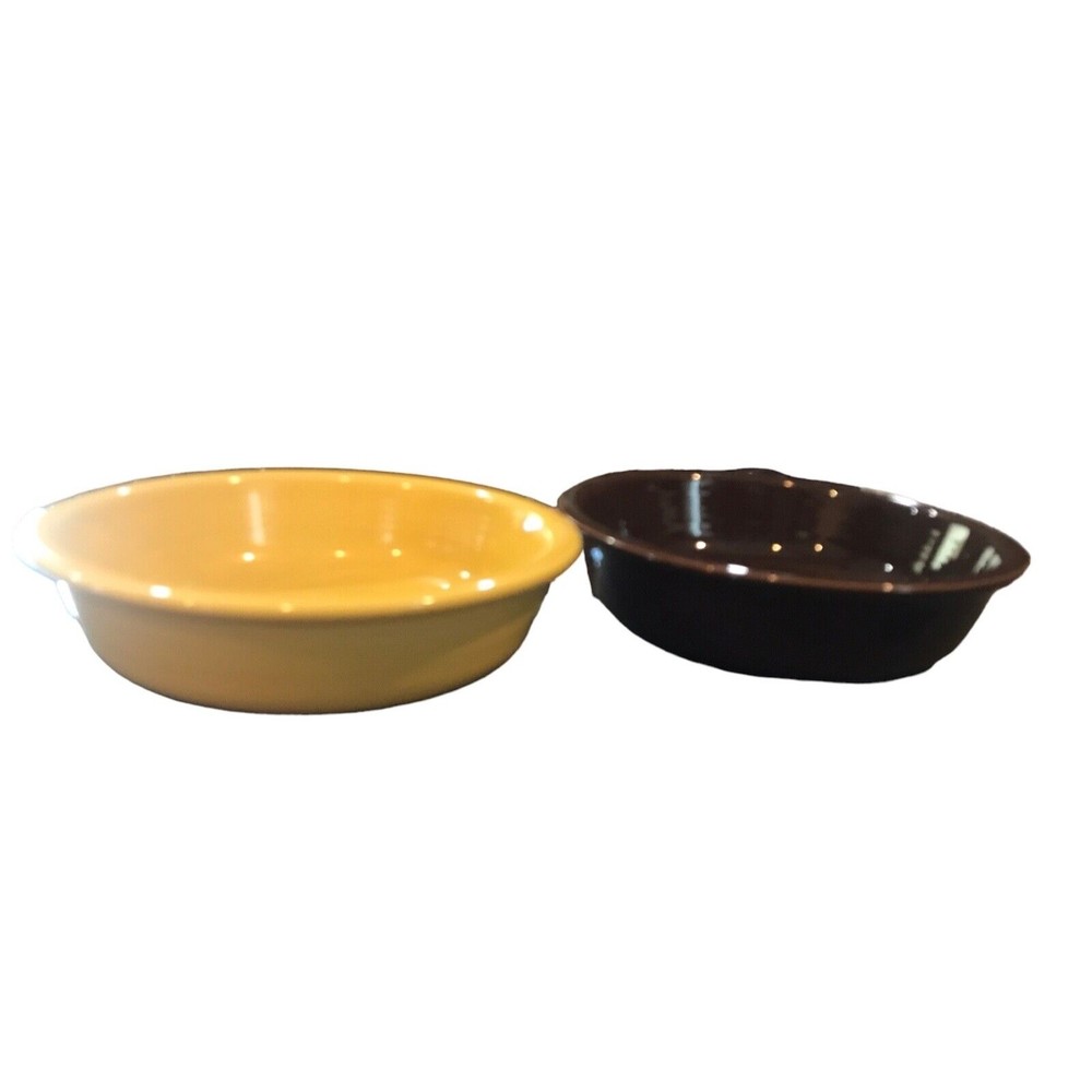 Fiestaware 7'' Yellow /Brown Cereal Soup Salad Bowl HLC Homer Laughlin USA